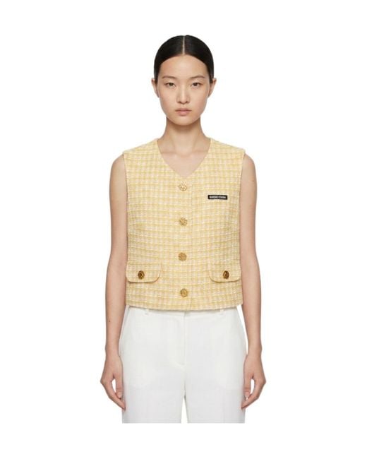 Marissa Chiara Natural V-Neck Vest
