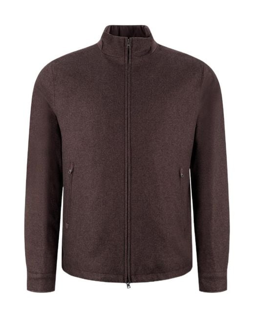 Herno Brown Long-Sleeve Casual Jacket for men