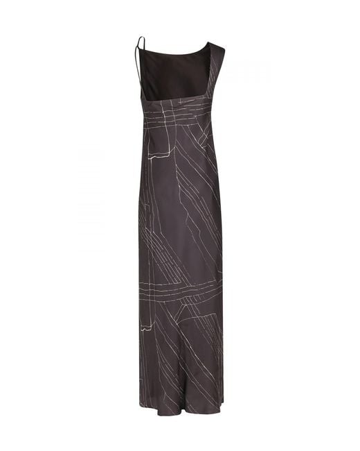 Alysi Multicolor Asymmetric-Neck Maxi Dress