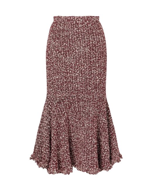 Proenza Schouler Brown Colette Circular Tweed Midi Skirt