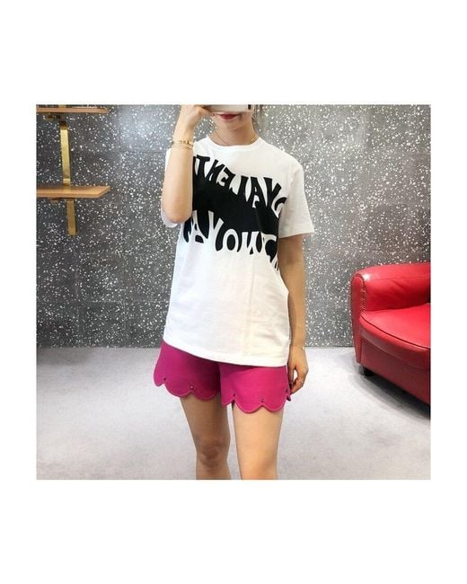 Valentino White Trunk Alphabet Printed T-Shirt