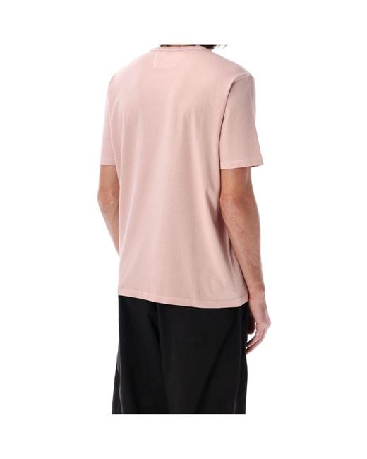 C P Company Pink Logo Crew Neck T-Shirt for men