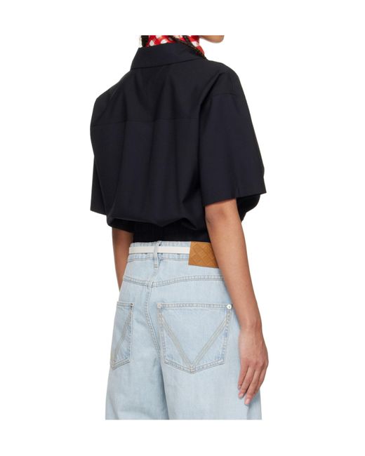 Bottega Veneta Blue Elasticated Waistband Shirt