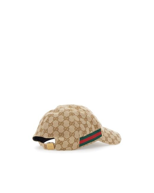 Gucci Natural Gg Web Baseball Cap for men