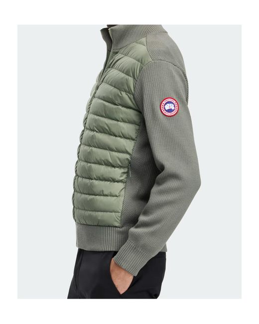 Canada Goose Green Hybridge Knit Jacket for men