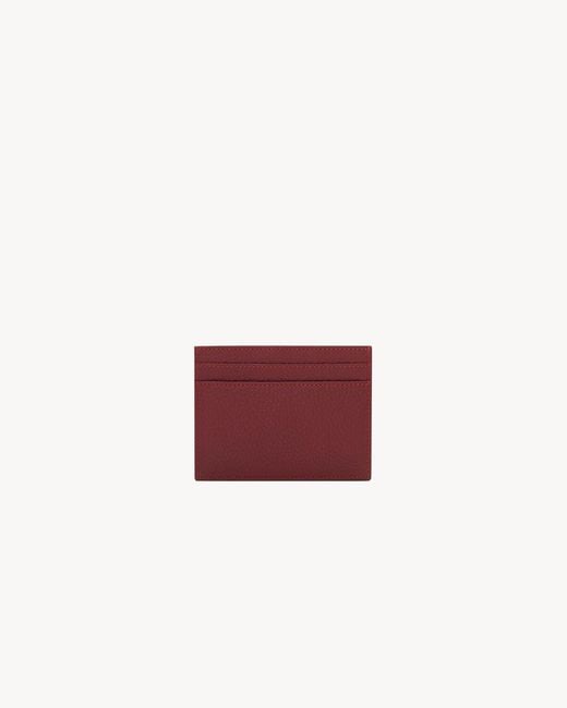 Saint Laurent Red Tiny Cassandre Card Case for men