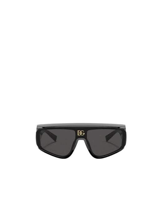 Dolce & Gabbana Gray Eyewear Rectangular Frame Sunglasses for men