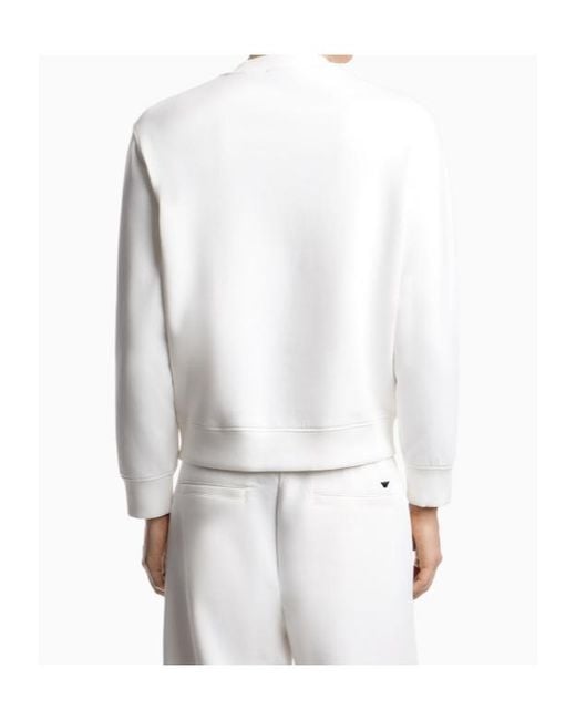 Emporio Armani White Sweatshirt Essential for men
