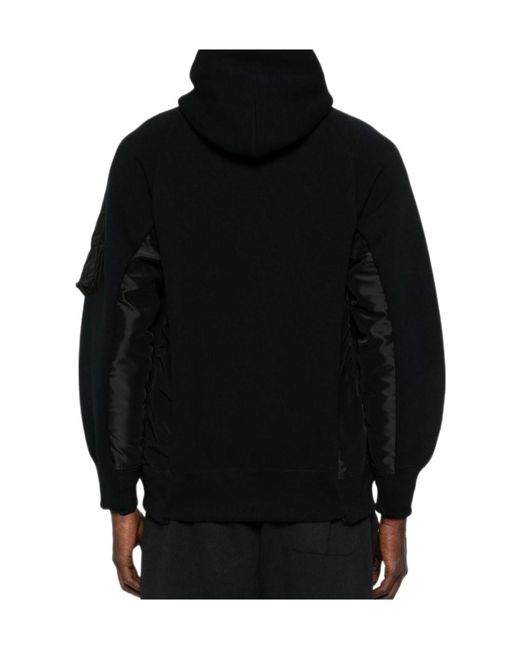 Sacai Blue Sponge Sweat Twill Hoodie