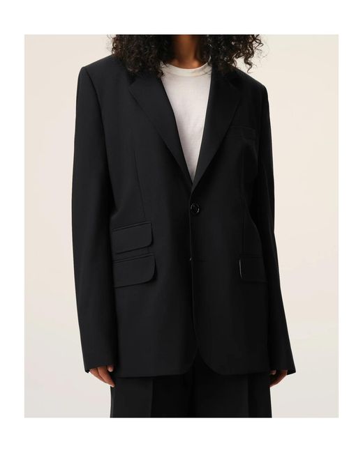 AMI Black Ami Single-Breasted Boxy Jacket