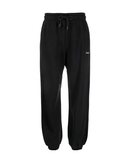 Off-White c/o Virgil Abloh Black Bookish Logo-Embroidered Track Pants