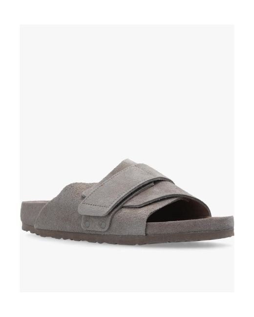 Birkenstock Gray Kyoto Suede Slides