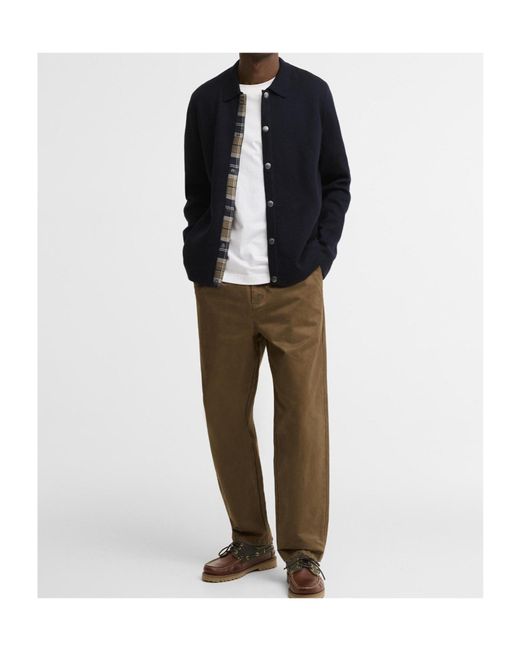 Barbour Blue Dark Stand-Collar Jacket for men