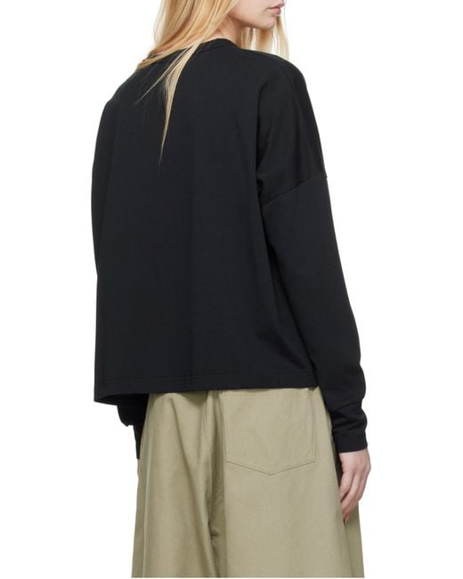 Studio Nicholson Black Loop Long Sleeved T-Shirt