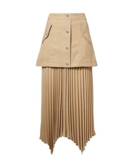 Veronica Beard Natural Midi Skirt