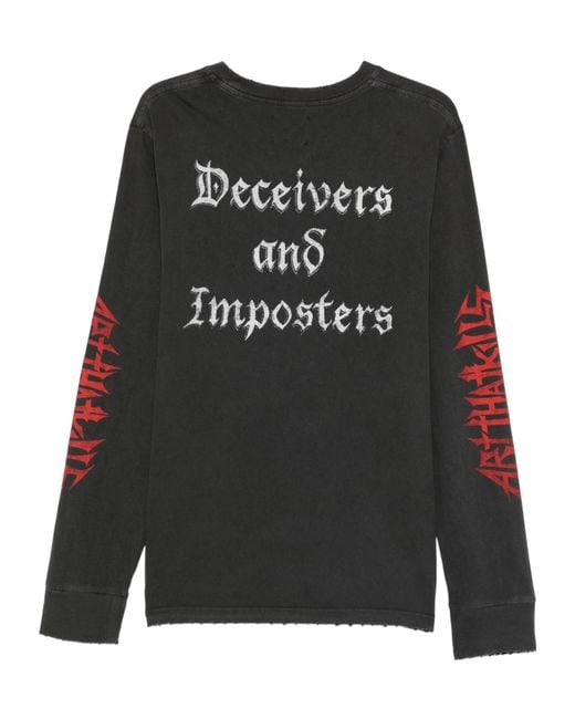 GALLERY DEPT. Black Loose Long-Sleeved T-Shirt for men