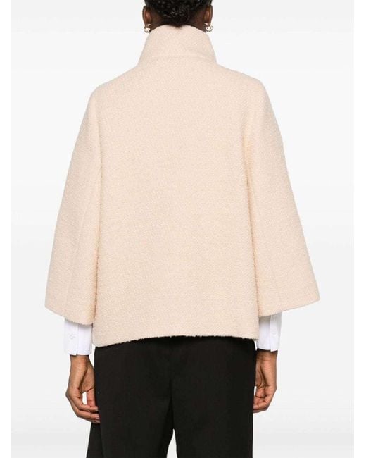 Fay Natural Long-Sleeved Blend Cape