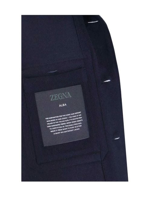 Zegna Blue Long-Sleeved Casual Jacket for men