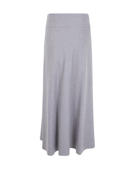 D.exterior Gray Lace-Up Detail Skirt