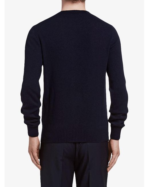 Prada Blue Cashmere Sweater for men