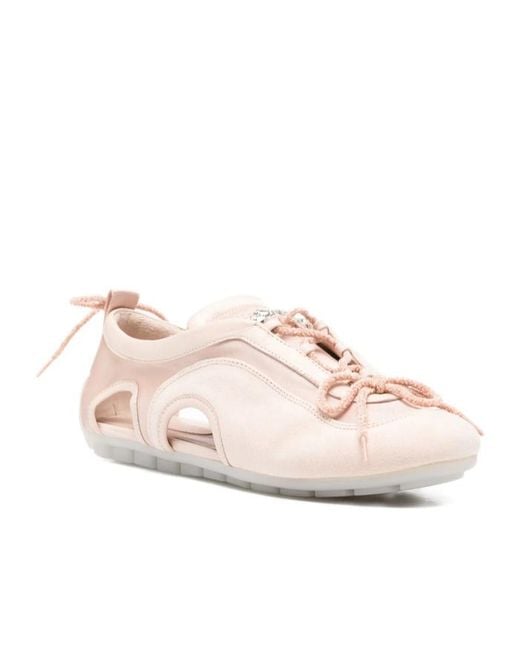 Simone Rocha Pink Hollow-Out Sneakers
