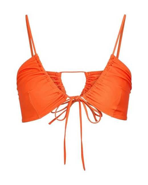Jacquemus Orange Solid-Colored Bikini Top