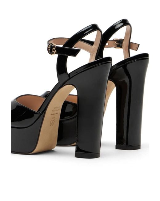 Stuart Weitzman Black Reade Platform Sandal