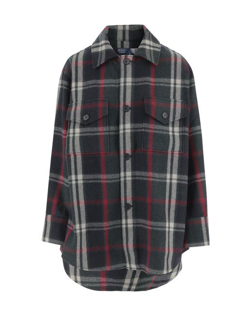 Polo Ralph Lauren Gray Check Pattern Buttoned Shirt