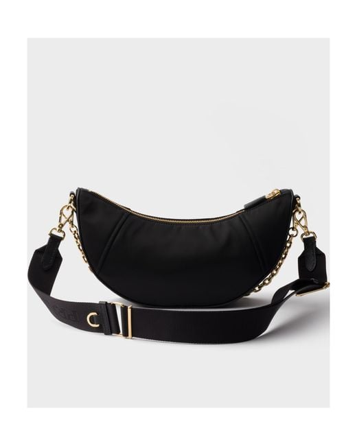 Prada Black Re-Nylon Demi-Lune Shoulder Bag