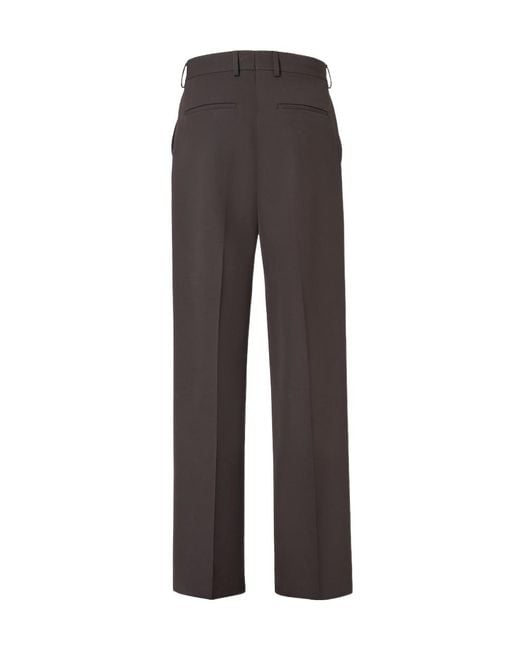 Fendi Gray Straight-Leg Tailored Cigarette Pants for men