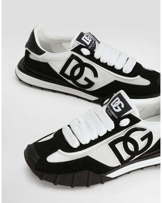Dolce & Gabbana Black Logo Patch Low-Top Sneakers for men