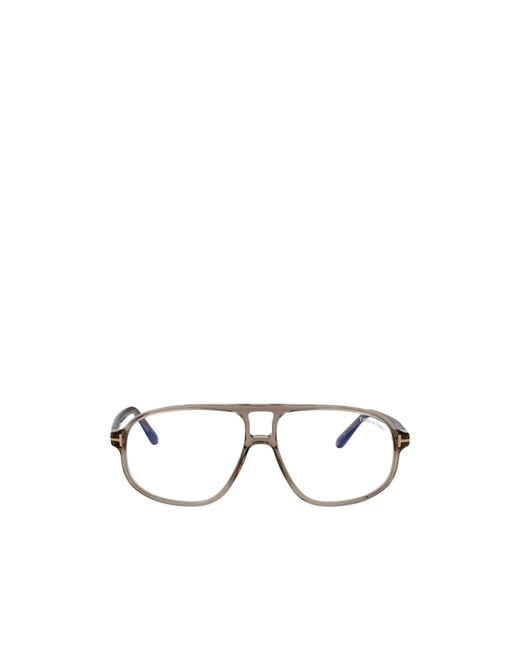Tom Ford Metallic Eyewear Aviator Frame Glasses for men