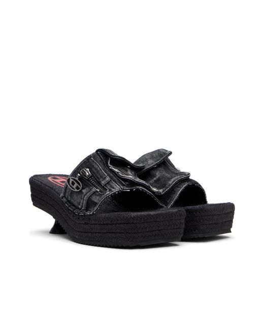 DIESEL D-Ibiza 40 Pck Mules in Black | Lyst