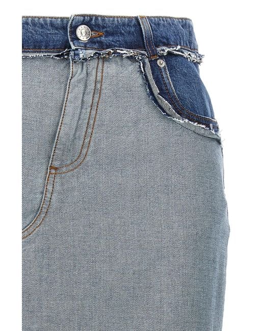 Marni Blue Denim Midi Skirt