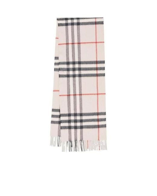 Burberry White The Classic Check Scarf for men