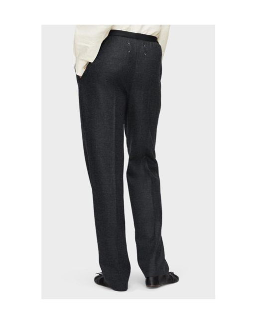 Maison Margiela Black Straight-Leg Trousers
