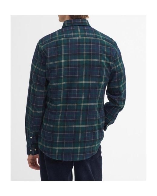 Barbour Blue Fortrose Tailored Long-Sleeved Shirt for men
