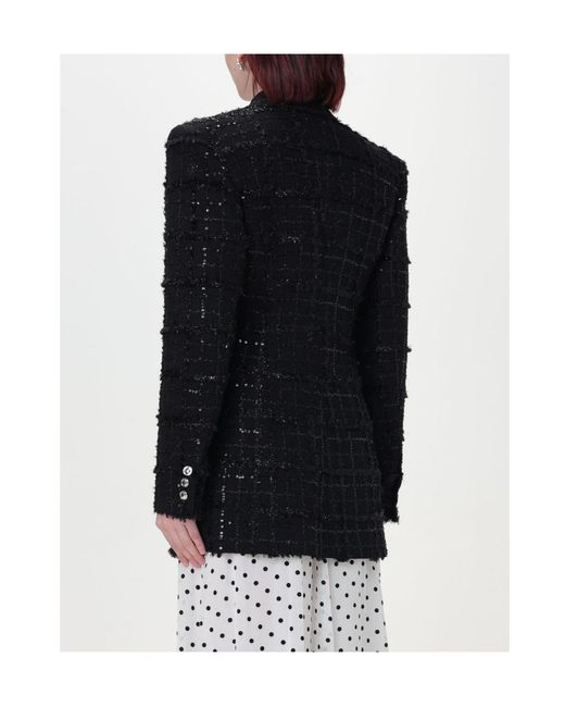 Alessandra Rich Black Embellished Double Breasted Jacket