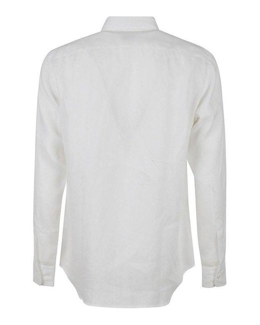 Aspesi White Breast Pocket Shirt for men