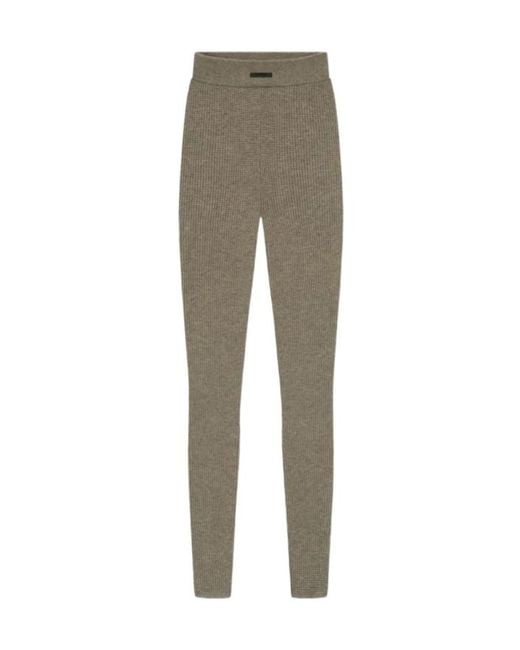 Fear Of God Gray Logo Patch Waffle Knit Leggings