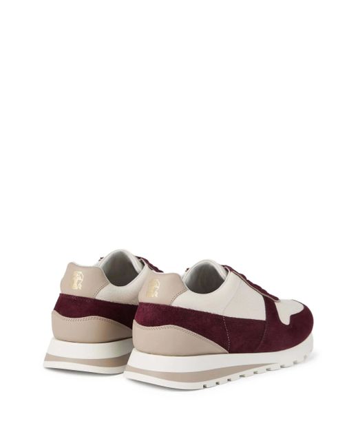 Brunello Cucinelli Purple Round Toe Low-Top Sneakers for men
