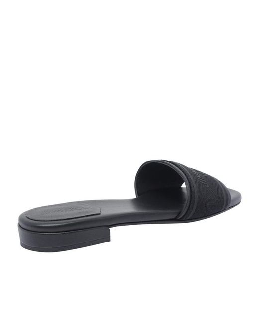 Jimmy Choo Black Joa Flat Sandals