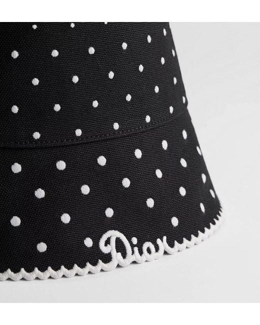 Dior Black Polka Teddy-D Small Brim Bucket Hat