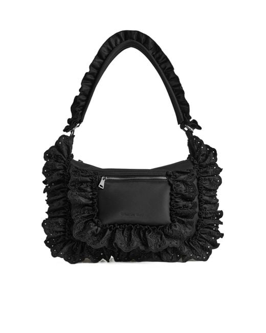 Simone Rocha Black Pillowcase Ruffled Shoulder Bag