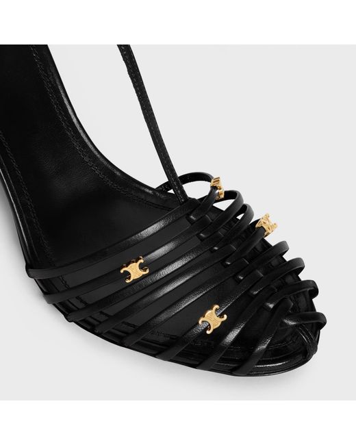 Céline Black Cage Heeled Sandal