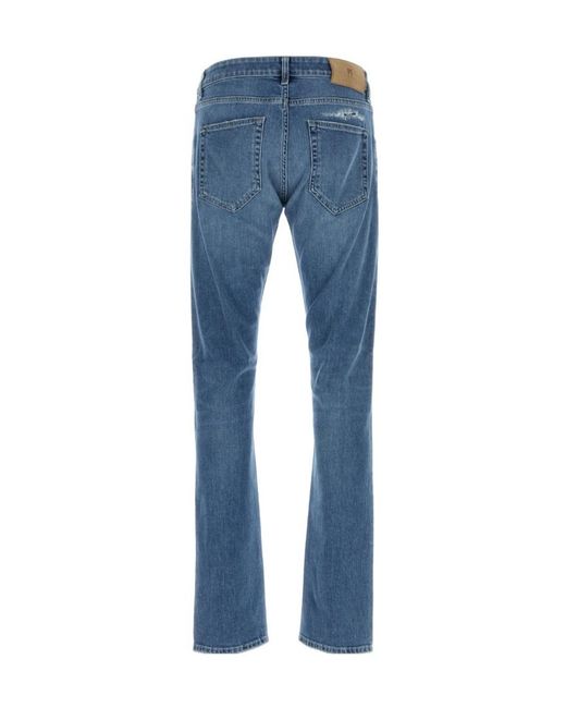 Pt Pantaloni Blue Pt Torino Jazz Distressed Slim Jeans for men