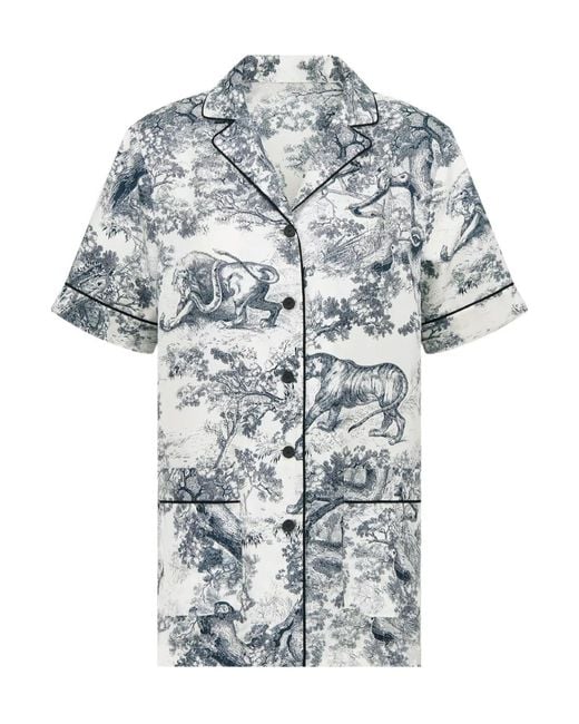 Dior Blue Chez Moi Short-Sleeved Shirt