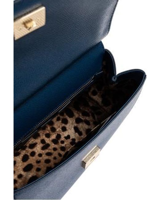 Dolce & Gabbana Blue Medium Sicily Tote Bag