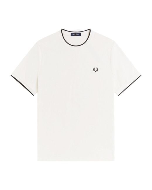Fred Perry White Shortsleeve Tshirt for men