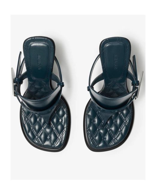 Burberry Blue Bay Thong-Strap Sandals